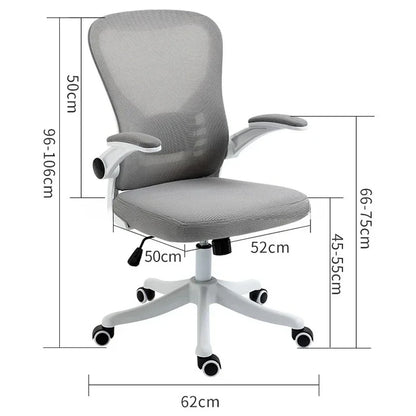 Adjustable Lumbar Support Home Desk Chairs with Armrests Students Study Computer Chair Office Mesh Swivel Chair with Wheels