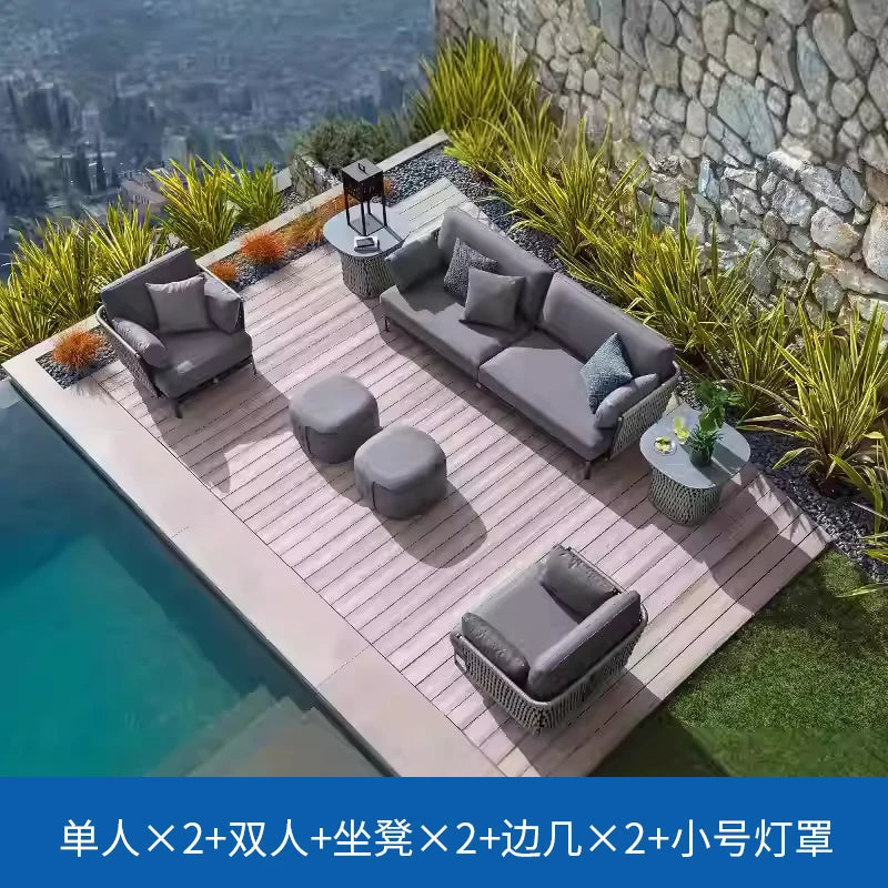Advanced Luxury Outdoor Sofas Simplicity Creative New Style Garden Sofas Villa Party Accent Furniture Arredo Giardino Lshysf
