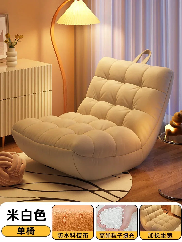 uu White Cream Living Room Chairs Relaxing Balcony Throne Comfortable Vintage Beauty Chairs Ergonomic Fauteuil Trendy Furniture