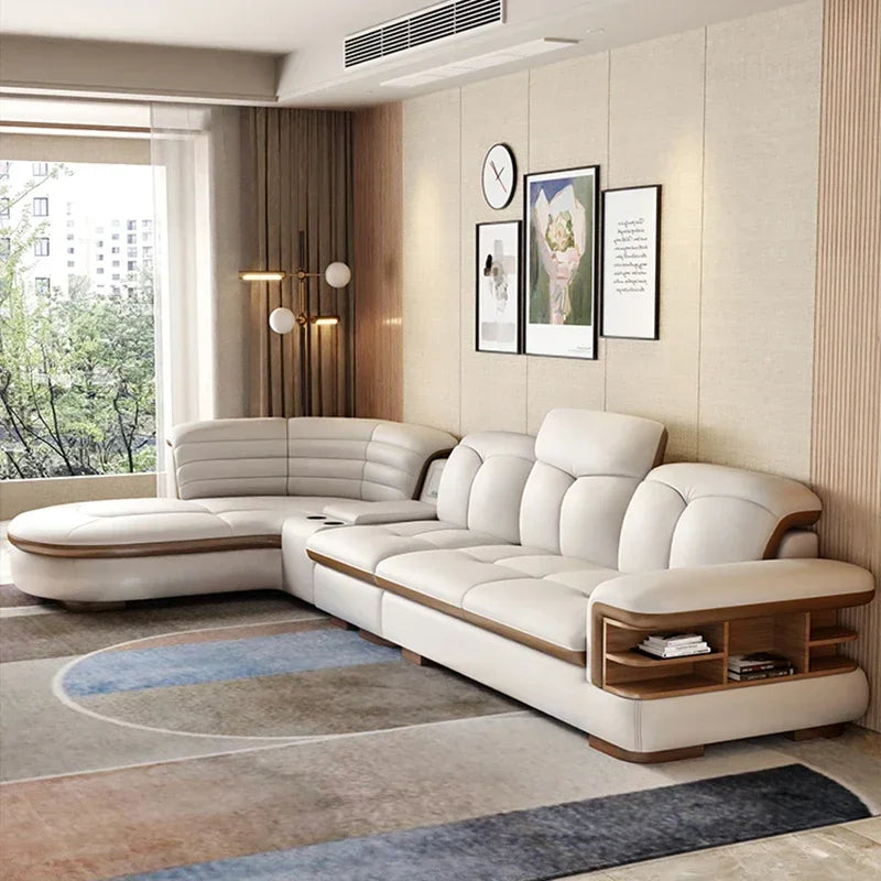 Creative Smart Living Room Sofas Home L-shaped Easy-to-clean Sofa Modern Unique Design Sofa Bed for Model Room