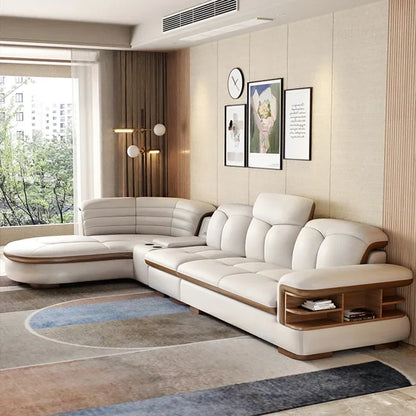Creative Smart Living Room Sofas Home L-shaped Easy-to-clean Sofa Modern Unique Design Sofa Bed for Model Room