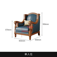 Customizable American leather sofa