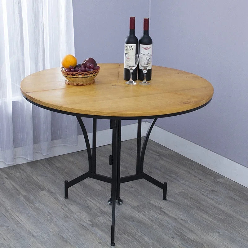 Custom Multifunctional Indoor Living Room Folding Dinning Table Portable Outdoor Camping Folding Wood Table
