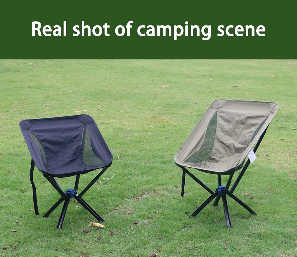 Outdoor Portable Quick Open CLIQ Chair Lightweight Folding Aluminum Fishing Backpacking Beach Camping Chair
