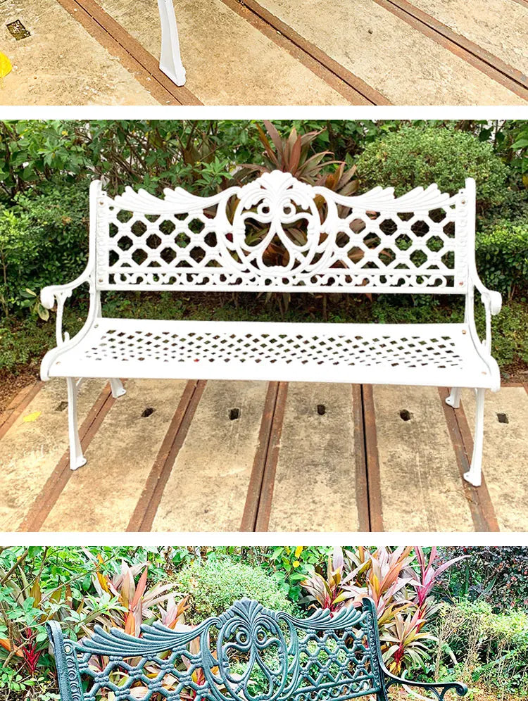 Hot Sales Cast Iron Outdoor Park Street Bench Seat Durable Metal Garden Bench