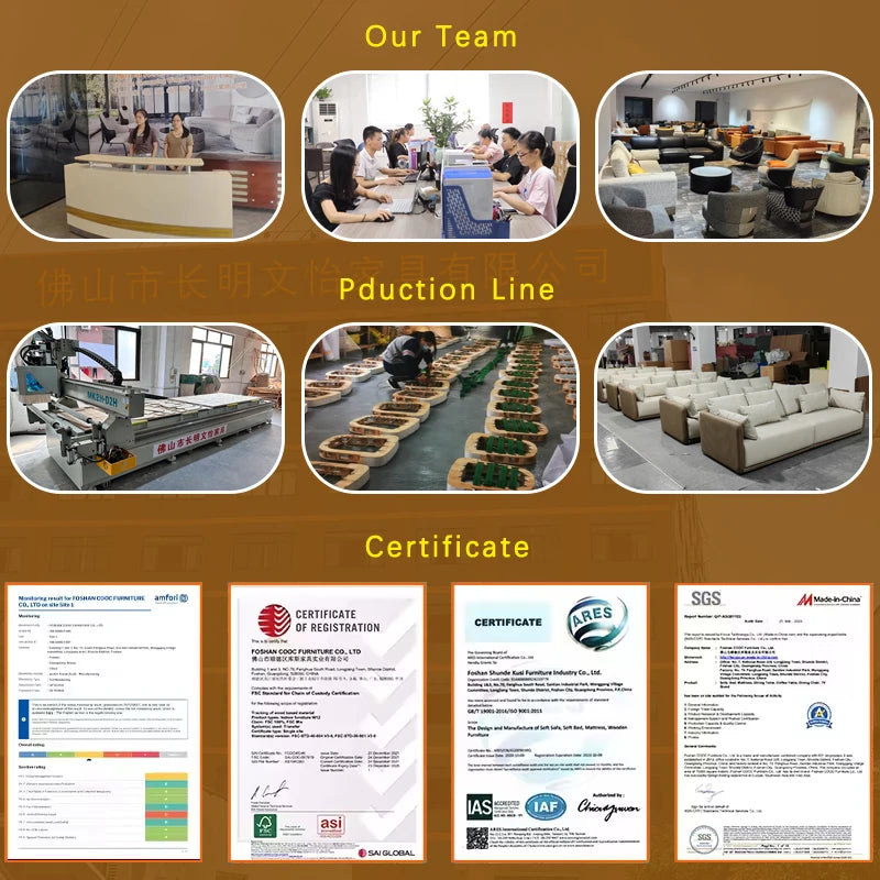 &Modern Villa Living Room Single Three Person Sofa Set Household Beige Lamb Fabric Cashew Nut Arc Creative Sofa