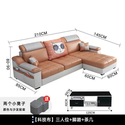 Living room, simple, modern, rental room, three people, removable and washable, small apartment, Nordic