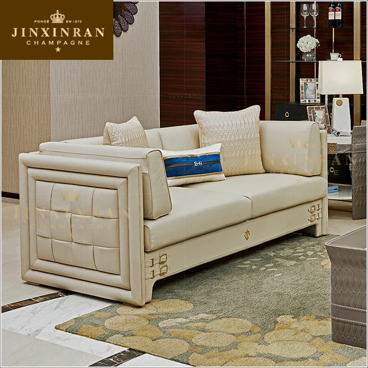 Sofa Furniture Prices Luxury Leather Sofa Set Living Room Customized Furniture Living Room Beige Leather Sofa Set