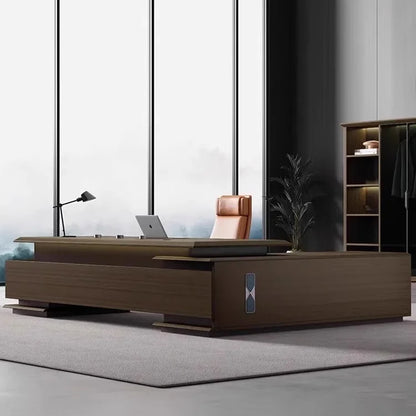 Premium Light luxury office boss table, simple modern class desk, high-end president table