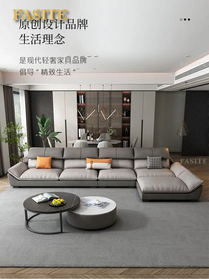 Nordic leave-in light luxury technology cloth sofa modern simple living room fabric latex minimalist sofa