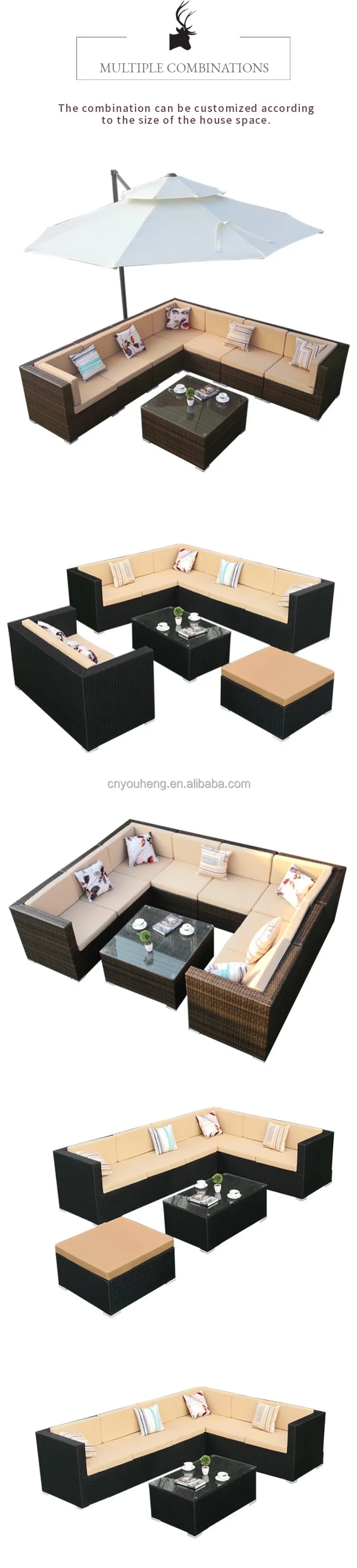 Garden Sets Outdoor Furniture Lounge Corner Outdoor Furniture Outside Garden Furniture Aluminium Pool Sofa