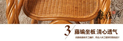 Rattan chair, rocking chair for the elderly, rocking chair for the lazy on the balcony, reclining chair, nap chair