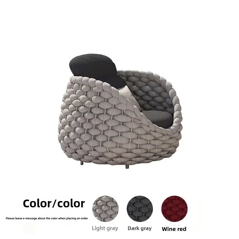 Outdoor Rattan Sofa Courtyard Combination Double Chair Leisure Terrace Villa Living Room Balcony Outdoor Seat Furniture Home