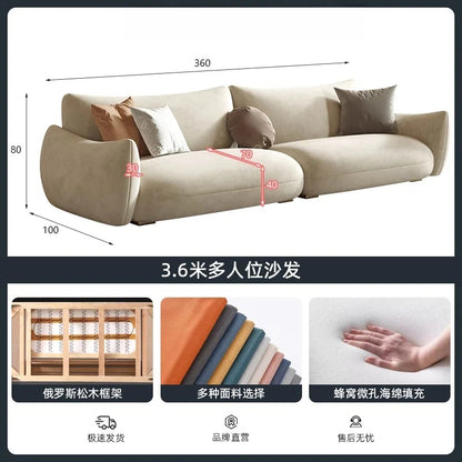Nordic Cloud Living Room Sofas Cream Loveseat Tiny House Comfortable Living Room Sofas Relaxing Ergonomics Muebles Furniture