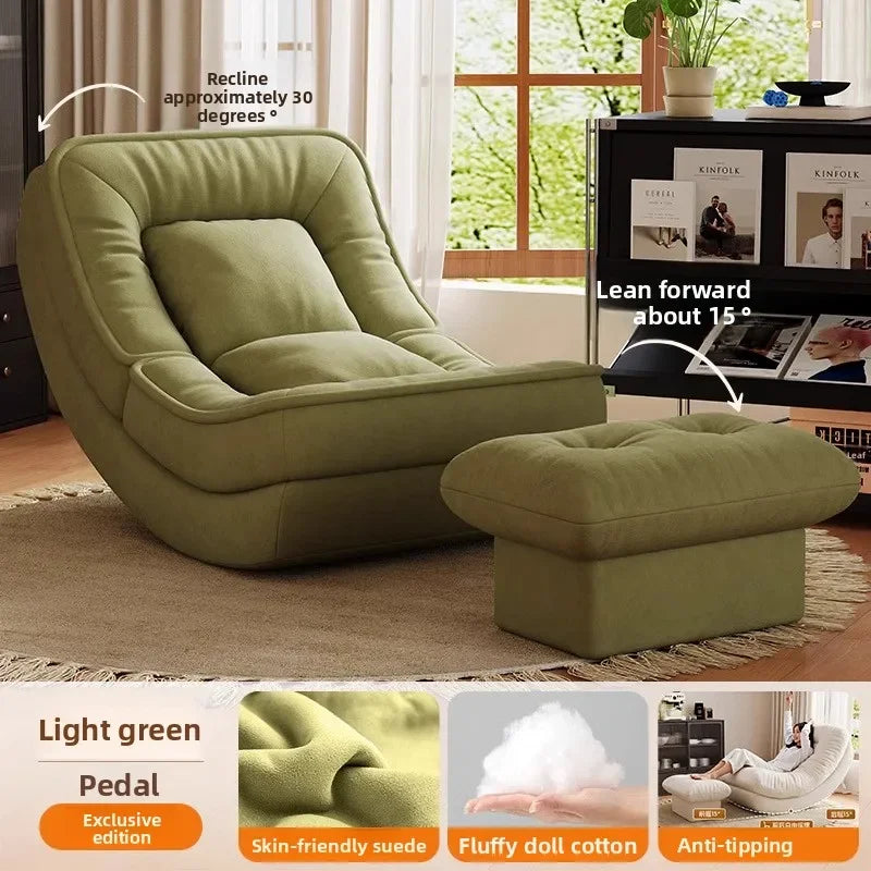 Moon Kennel Rocking Chair Reclining Chair Adults Sleeping Lazy Sofa Chair Balcony Home Lounge Chair