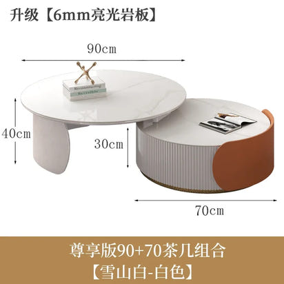 Unique Aesthetic Coffee Tables Marble European Glam Nordic Luxury Trendy Coffee Tables Round Modern Mesas Living Room Furniture