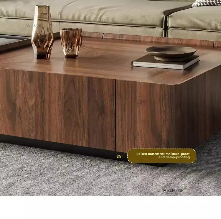 Nordic Solid Wood Coffee Tables Modern Coffee Tables for Living Room Furniture Design Sofa Side Tea Tables Organizer Drawers
