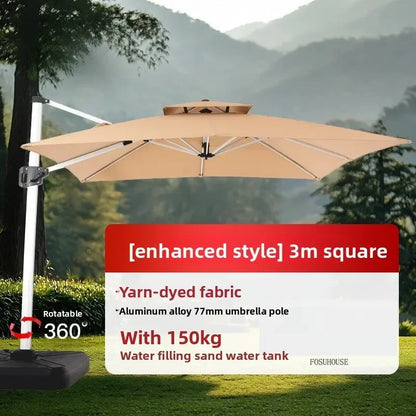 Outdoor Patio Umbrellas Roman Open-air Balcony Villa Garden Large Parasol Commercial Outdoor Stall Sunshade Umbrella with Base A