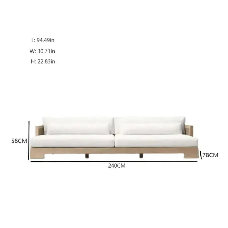 Outdoor Patio Garden Set all Weather Teak Wicker Ubud Modular U-Sofa Sectional Luxury Outdoor Furniture