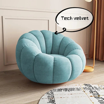 Modern Living Room Sofa Lambswool Pumpkin Sofa Chair Creative Home Balcony Swivel Lounge Chair Fitting Room Bedroom Single Sofas