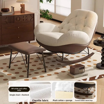 Lazy Sofa Rocking Chair Bedroom Lounge Chair Carefree Adult Living Room Single Balcony Leisure Rocking Chair Recliner Chairs