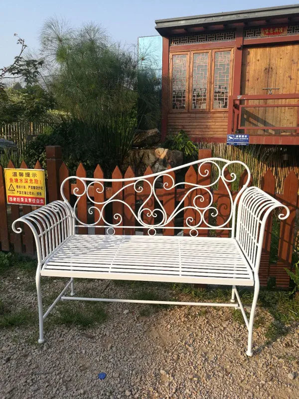 Foreign trade tail order clearance picking up leaks European backrest double chair outdoor courtyard leisure balcony bench park