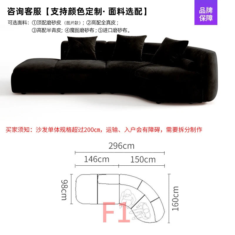Oversized Black Living Room Sofas Minimalist Nordic Modern Living Room Sofas Lounge Lounge Couch Wohnzimmer Furniture For Home