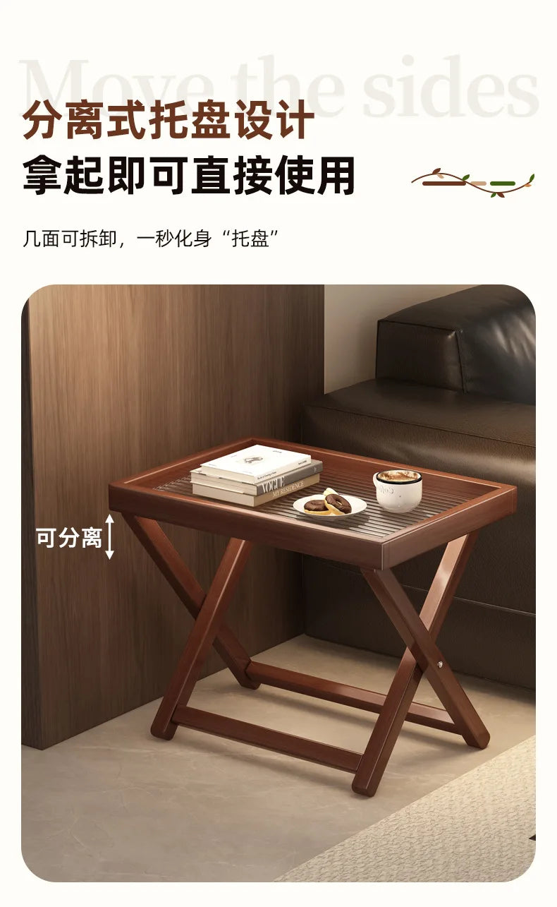 INS Folding Small Table Outdoor Picnic Portable Coffee Table Non-Solid Wood Home Living Room Mini Side Table