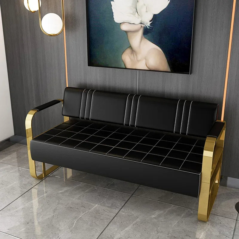 Barber Shop Sofa Waiting Chair Simple Modern Nordic Double Studio Salon Sofa