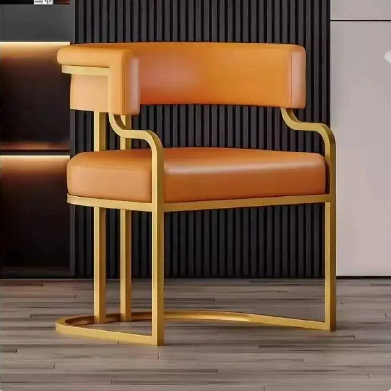 Luxury Dining Chairs Hotel Sales Office Receives Mahjong Sofa Chairs To Discuss Makeup Chairs in Nail Shops Velvet Bar Stool Hig