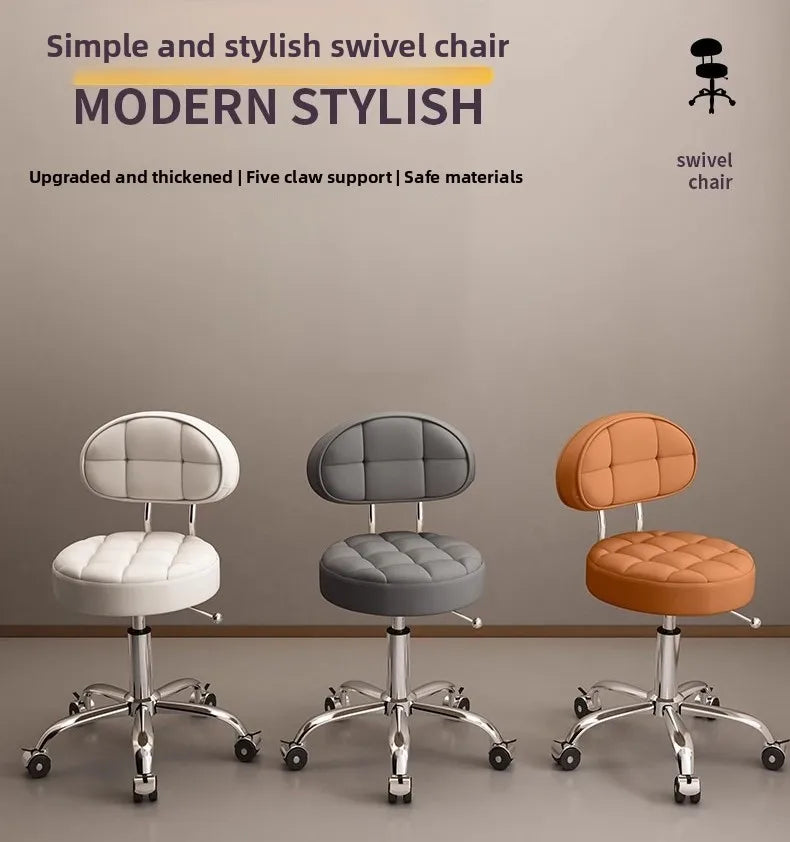 Big work stool hair cutting chair rotating lifting round stool pulley hair salon special beauty stool