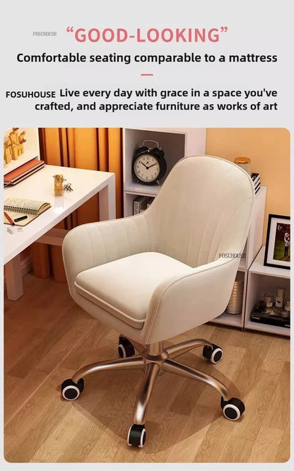 Nordic Style Office Chairs Leisure Home Computer Chairs Student Backrest Lift Chair Single Swivel Armchairs for Office Furniture