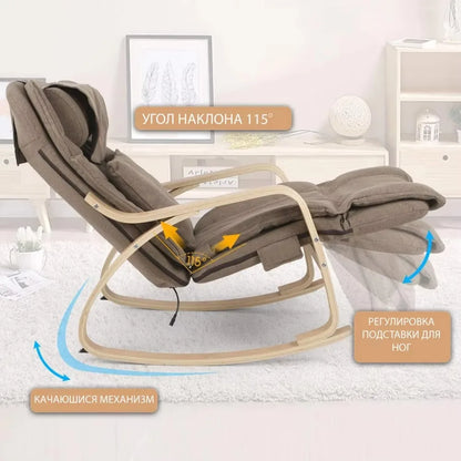 Folding Shiatsu Massage Chair with Adjustable Backrest and Heated Back