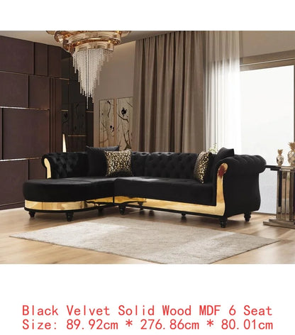 Taupe Tufted Upholstery Sectional Sofa with Wood Frame