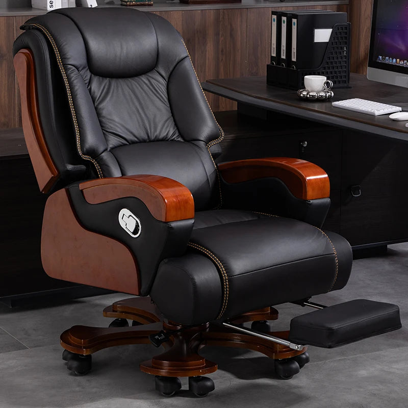 Nordic Swivel Office Chair Massage Footrest Lift High Quality Comfortable Armchair Aesthetic Design Silla Escritorio Furniture