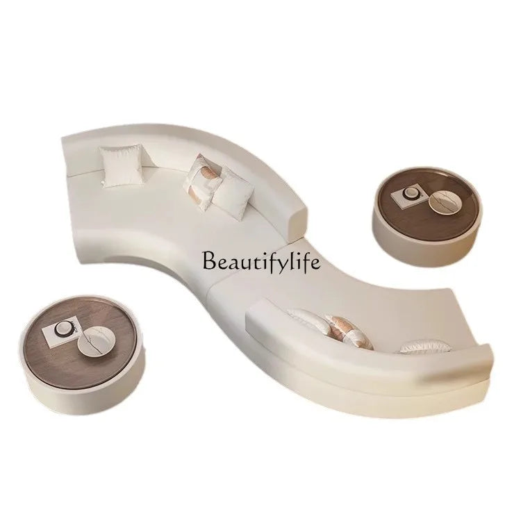 Modern curved special-shaped sofa double-sided S-shaped sofa creative lobby reception sofa