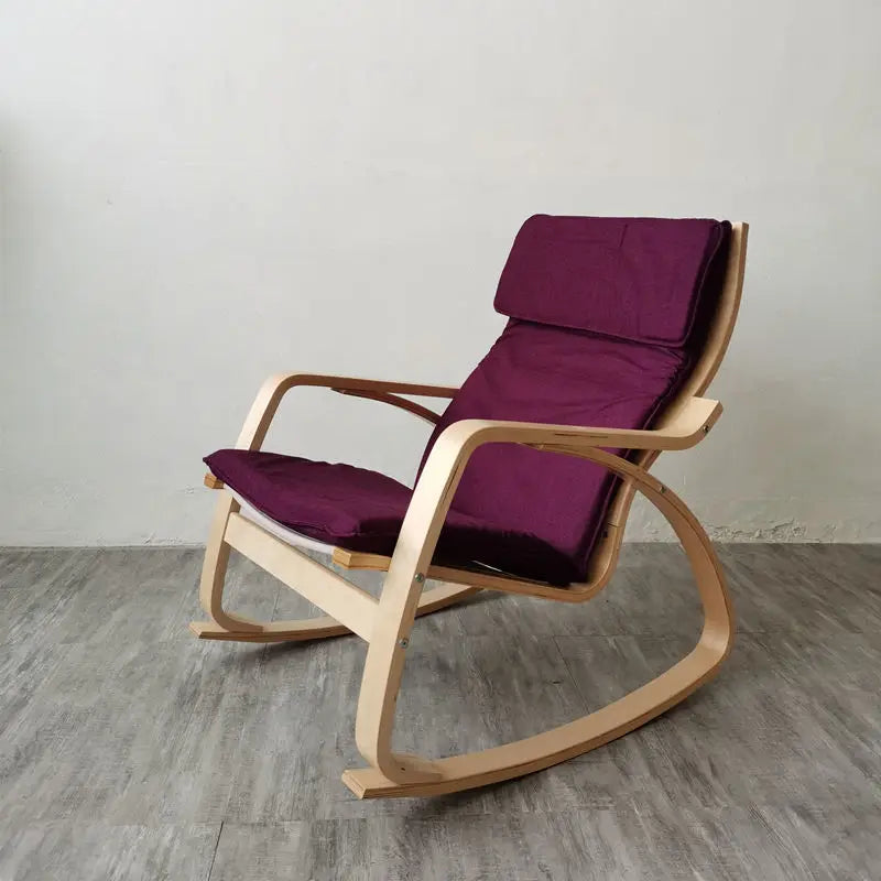 Simple and modern Nordic Boang rocking chair easy chair solid wood recliner lazy pregnant woman chair balcony lounge