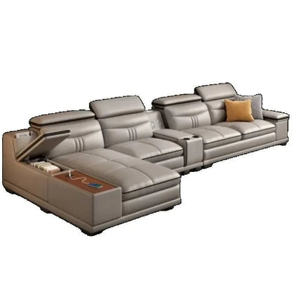 Cozy Genuine Leather Sofas Fancy Living Room Reclining Italian Sofa Modern Luxury Divani Da Soggiorno Apartment Furniture
