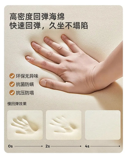 Comfortable Ergonomic Living Room Chair with Genuine Leather Backrest for Study, Cafe, and Gaming Use