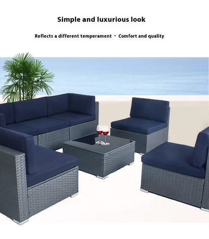 Wholesale Outdoor High Quality Sofa Rattan Sofa Garden Dining Sofa Outdoor Patio Furniture
