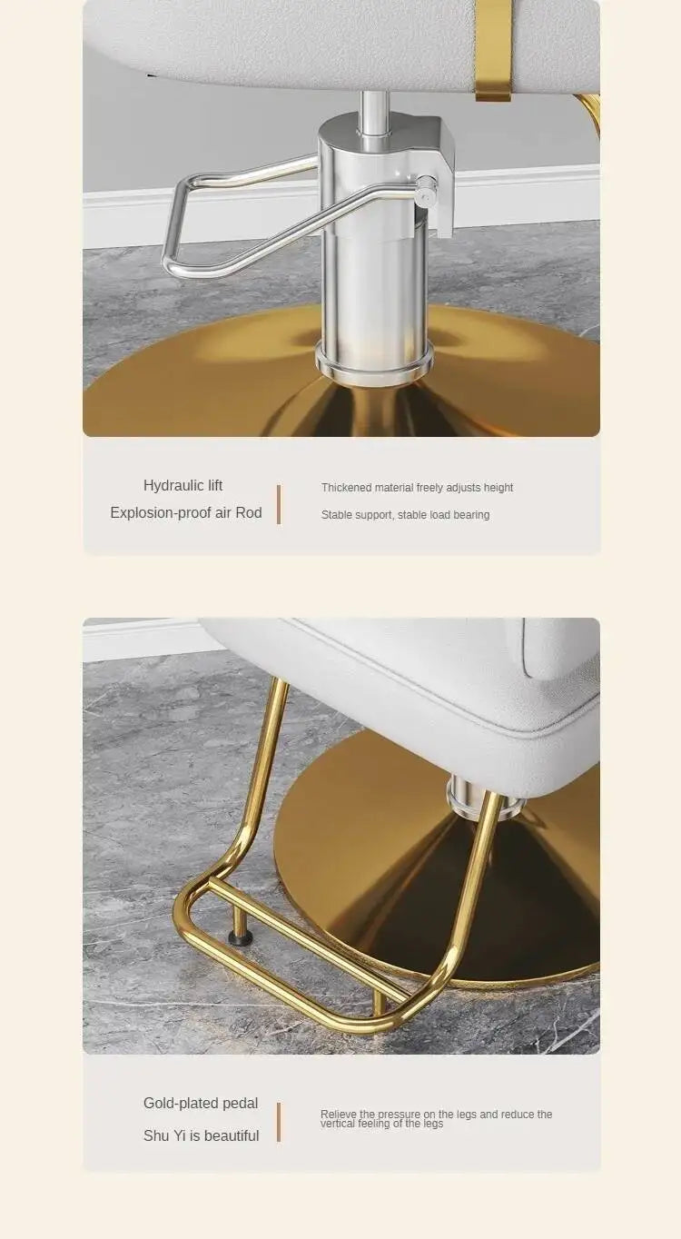 Style Durable Hair Salon European Barber Chairs Hairdressing Chair Dressing Room Back Armchair Recliner Cabeceros Furniture