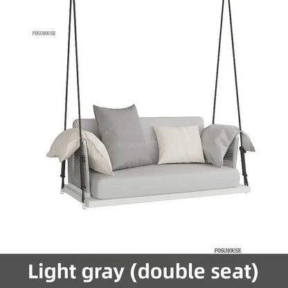 Nordic Patio Swings Indoor Balcony Hanging Basket Chair Home Single Double Rope Hanging Basket Hanging Chairs Outdoor Furniture