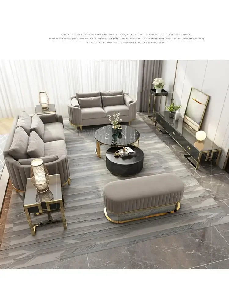 Nordic Reading Household Sectional Fabric 3 Seat Sofa Upholstered Armchair Custom Color Living Room Fauteuil Home Furniture