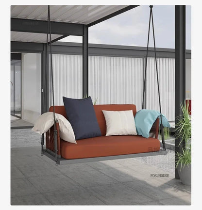 Nordic Patio Swings Indoor Balcony Hanging Basket Chair Home Single Double Rope Hanging Basket Hanging Chairs Outdoor Furniture