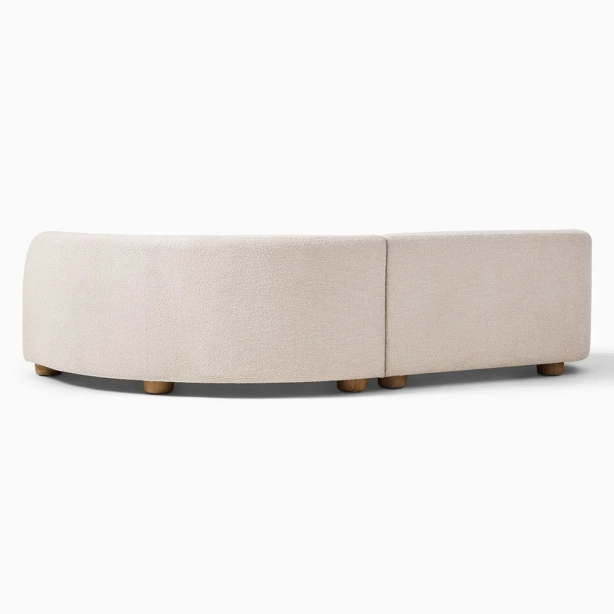 gW Nordic simple curved fabric lamb wool sofa Italian light luxury creative living room corner sofa