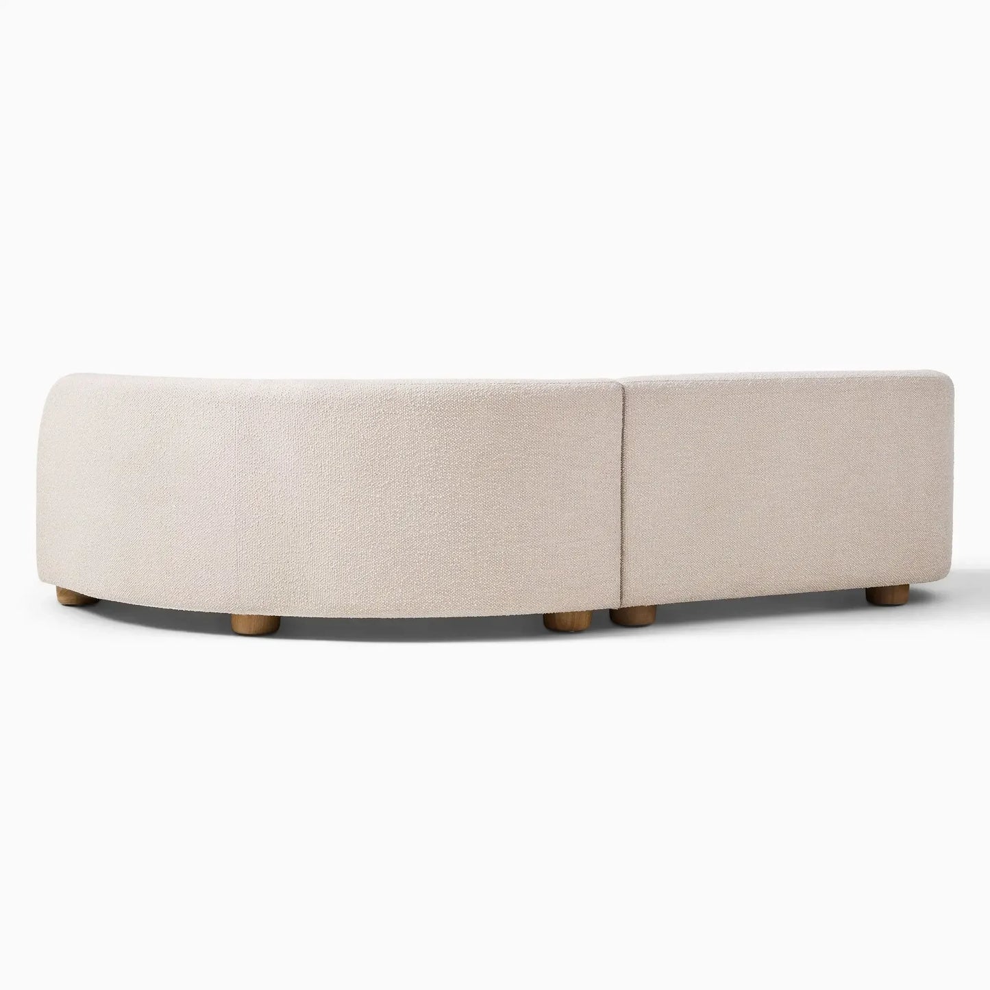 gW Nordic simple curved fabric lamb wool sofa Italian light luxury creative living room corner sofa
