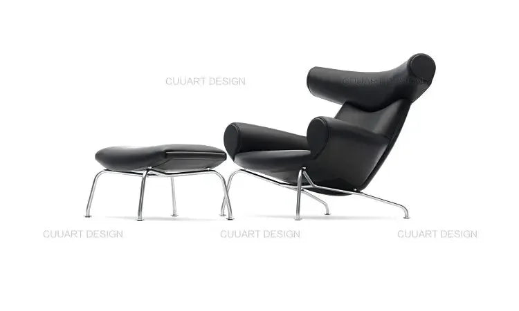 QQSingle light luxury sofa chair minimalist leather balcony living room lounge chair