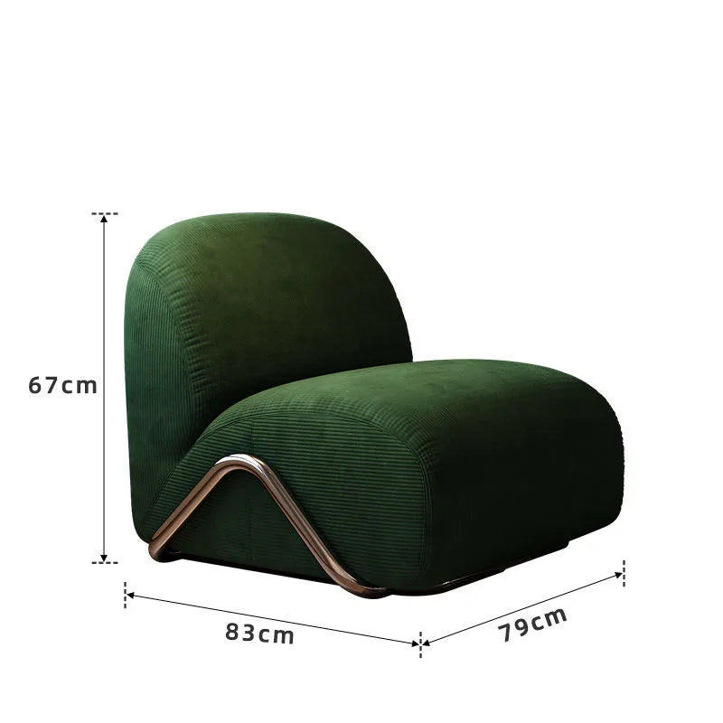 Modular Single Sofa Bedroom Balcony Living Room Leisure Chair Antique Designer Fabric Lazy Sofa Artistic Furniture