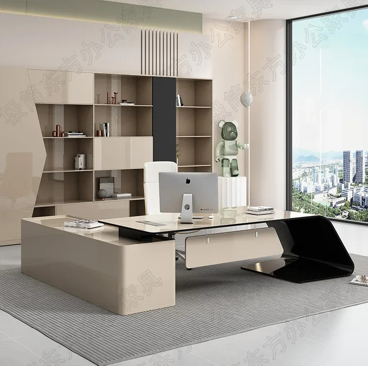 Luxury European Office Desk Wooden Study Computer Gaming Standing Office Desk Bedroom Conference Design Ufficio Home Furniture