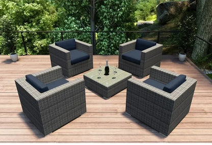 Luxury Terrace Courtyard Garden Furniture Outdoor Garden Sofa Combination Outdoor Waterproof Sun Protection Leisure Sofa Chair N